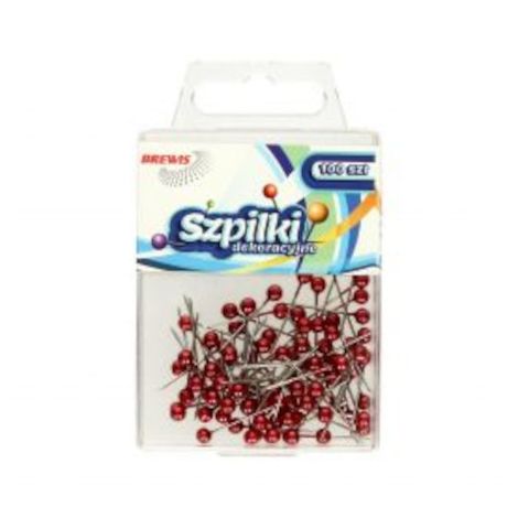 Szpilki Brewis 22mm Czerwone, 100szt
